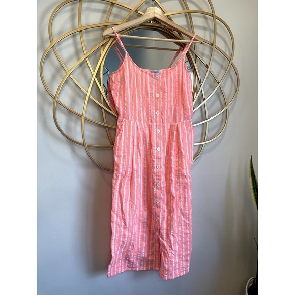CeCe Dress size Medium Stripped Buttoms - Picture 1 of 8